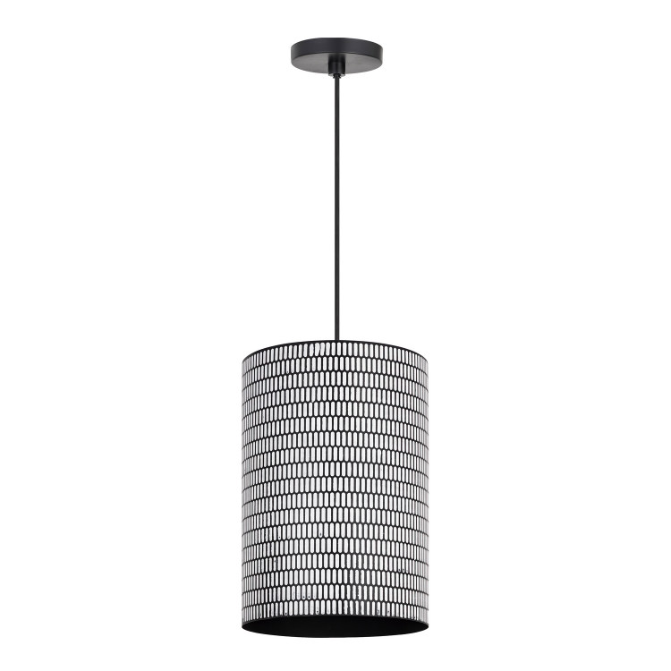 Maxim - 29123BKWT - One Light Pendant - Shaka - Black / White