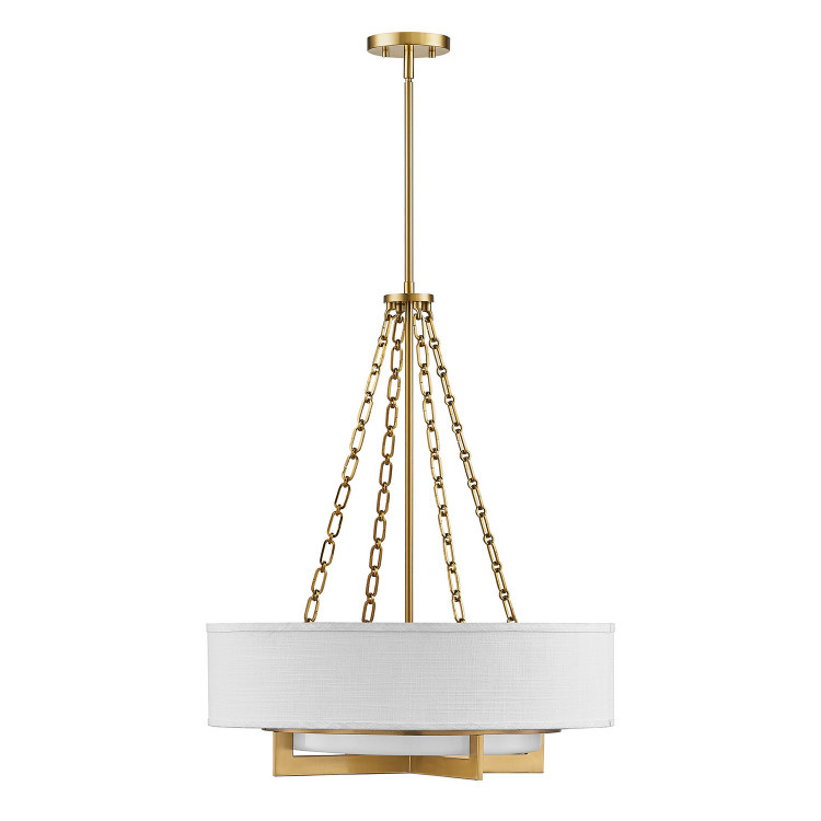 Savoy House - 7-4999-4-322 - Four Light Pendant - Brentwood - Warm Brass