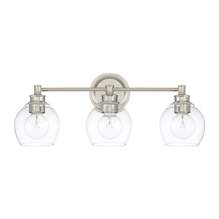 Capital Lighting - 121131PN-426 - Three Light Vanity - Mid Century - Polished Nickel