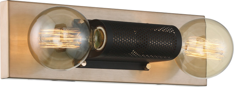 Nuvo Lighting - 60-6662 - Two Light Vanity - Passage - Copper Brushed Brass / Black