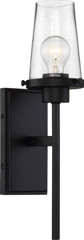 Nuvo Lighting - 60-6679 - One Light Wall Sconce - Rector - Aged Bronze / Clear Seeded