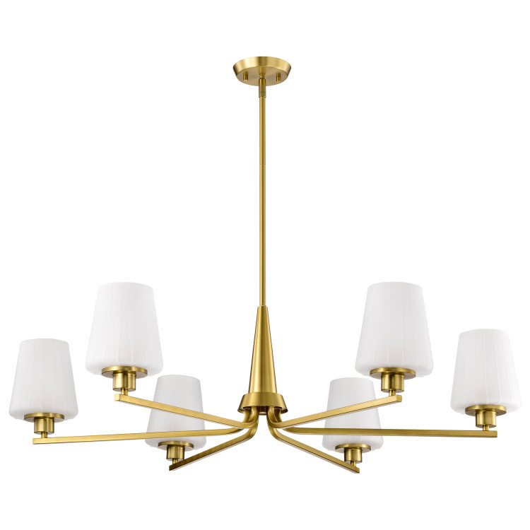 Nuvo Lighting - 60-8236 - Six Light Chandelier - Lune - Vintage Brass