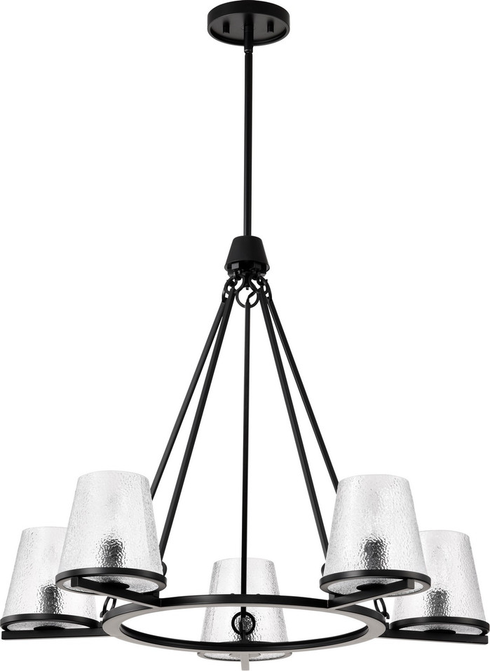 Nuvo Lighting - 60-8258 - Five Light Chandelier - Valentine - Black