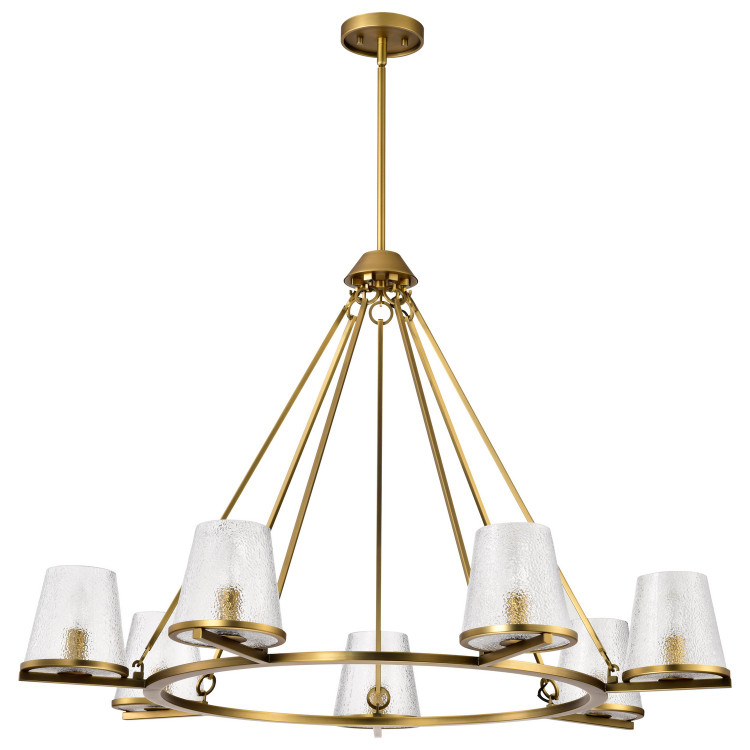 Nuvo Lighting - 60-8269 - Seven Light Chandelier - Valentine - Vintage Brass