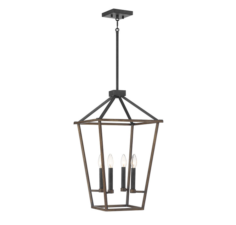 Lighting One E - V6-L3-5301-4-68 - Four Light Pendant - Oaklawn - Whiskey Wood