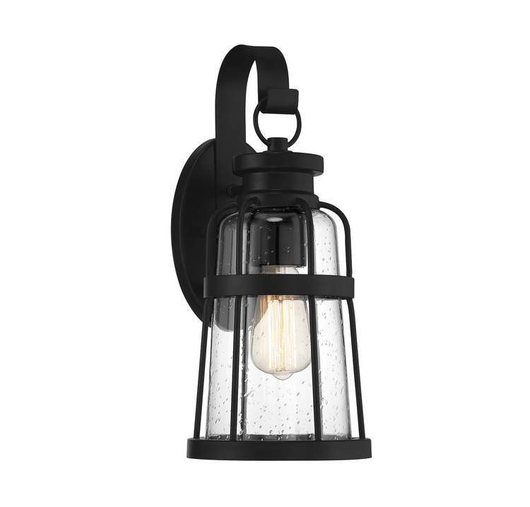 Lighting One E - V6-L5-2941-BK - One Light Outdoor Wall Lantern - Quinton - Matte Black