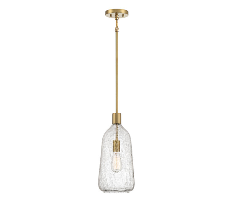 Lighting One E - V6-L7-4801-1-322 - One Light Pendant - Adair - Warm Brass