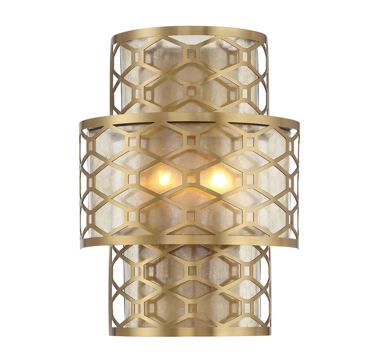 Lighting One E - V6-L9-6102-2-322 - Two Light Wall Sconce - Mannheim - Warm Brass