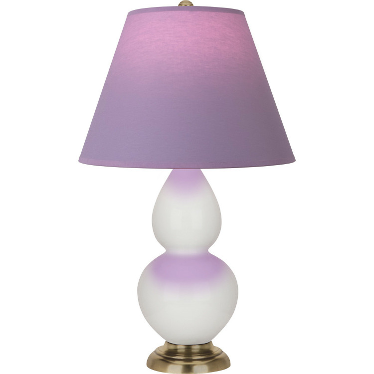 Robert Abbey - 1680L - One Light Accent Lamp - Small Double Gourd - Lily Glazed Ceramic w/Antique Natural Brass
