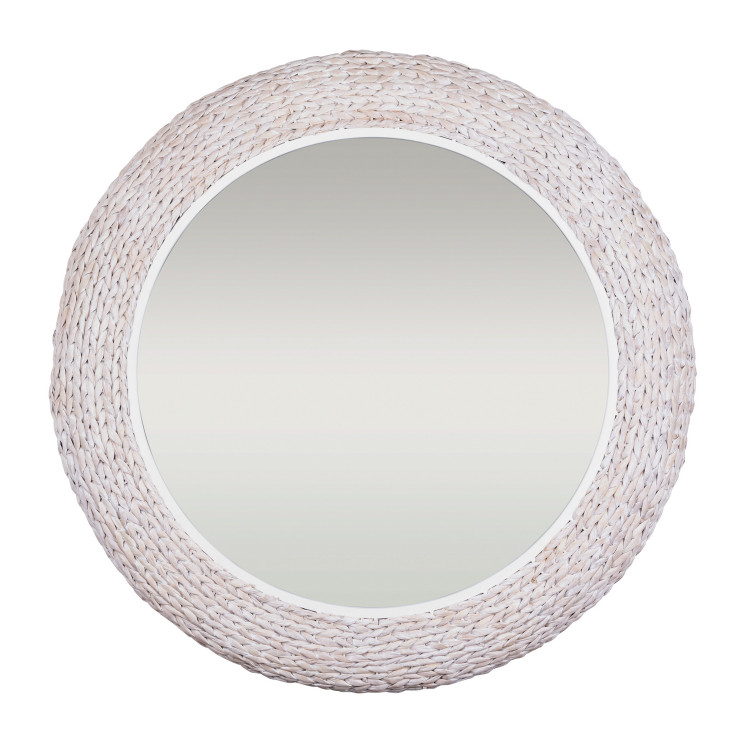 Varaluz - 457MI40MWW - Wall Mirror - Athena - Matte White/Whitewash Seagrass
