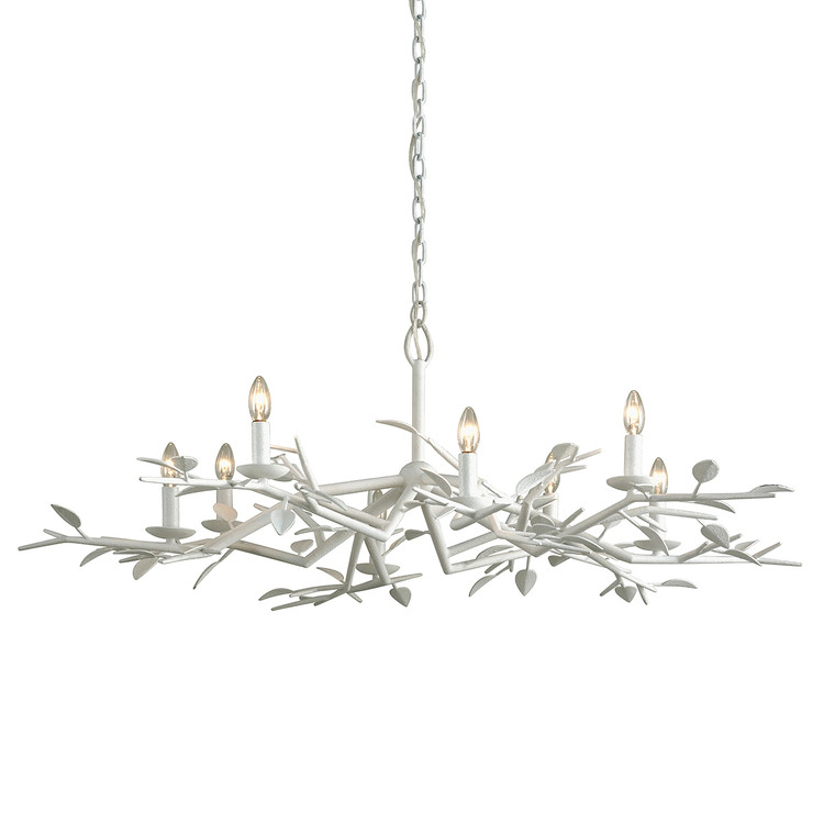 Troy Lighting - F7628-GSW - Eight Light Chandelier - Aubrey - Gesso White
