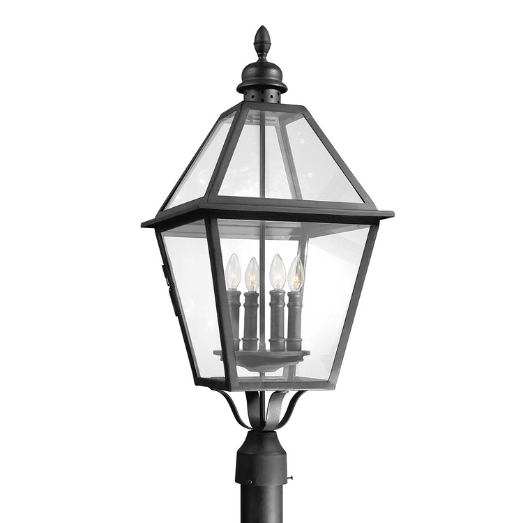 Troy Lighting - P9626-TBK - Four Light Post Lantern - Townsend - Texture Black