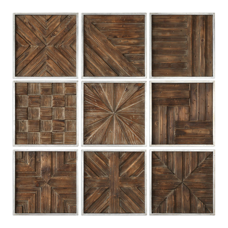 Uttermost - 04115 - Wall Art - Bryndle - Silver Leaf