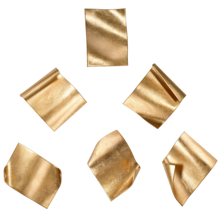 Uttermost - 04258 - Wall Decor S/6 - Fluttering Pages - Gold Leaf