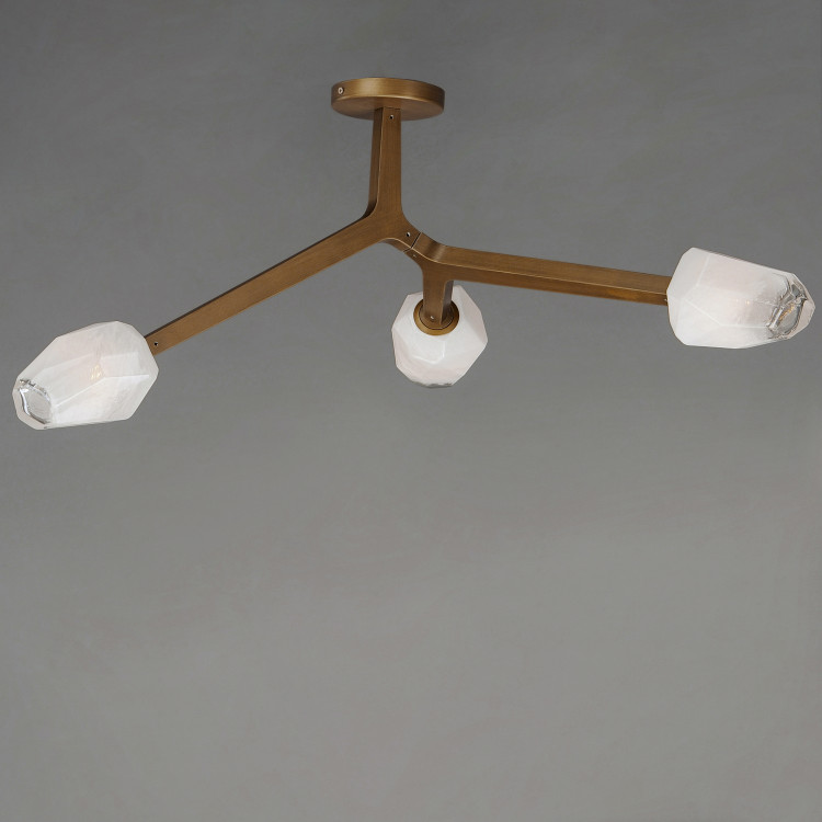 ET2 - E32790-93NAB - LED Flush Mount - Blossom - Natural Aged Brass