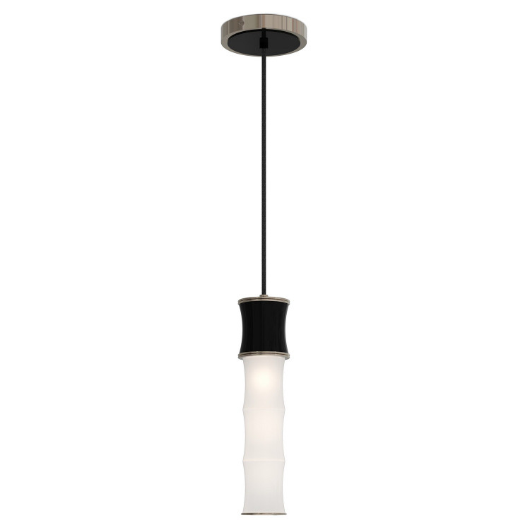 Robert Abbey - OS86 - One Light Pendant - Kane - Obsidian w/Polished Nickel