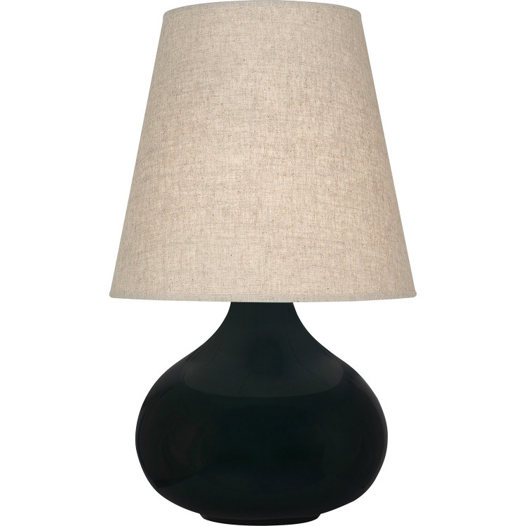Robert Abbey - OS91 - One Light Accent Lamp - Small June - Obsidian Glazed Ceramic