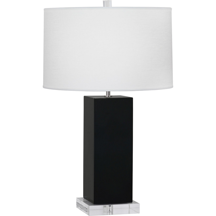 Robert Abbey - OS995 - One Light Table Lamp - Harvey - Obsidian Glazed Ceramic