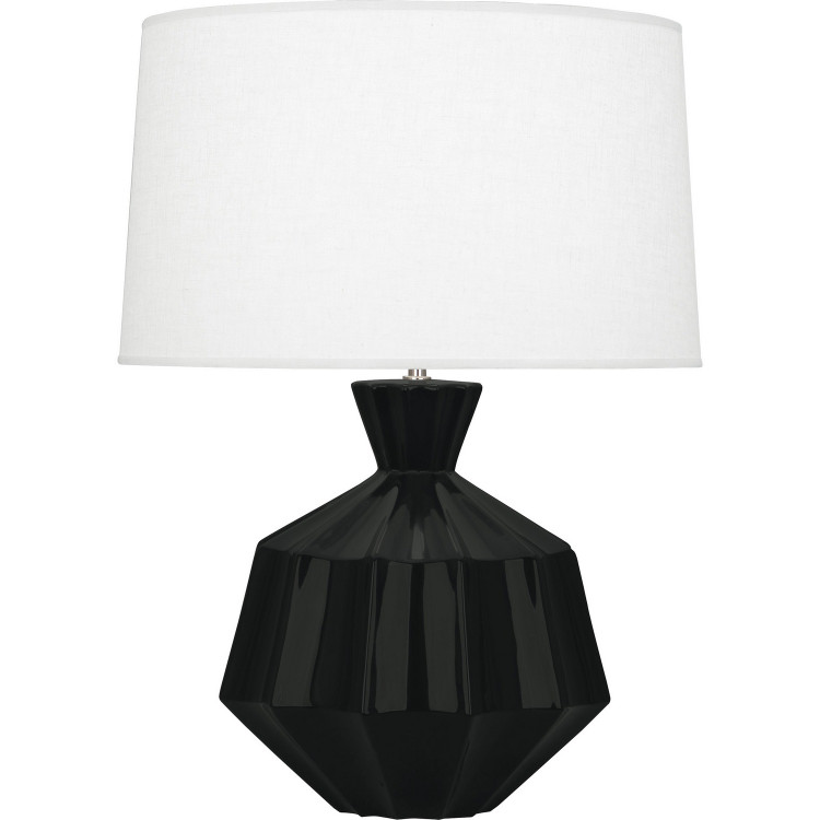 Robert Abbey - OS999 - One Light Table Lamp - Orion - Obsidian Glazed Ceramic