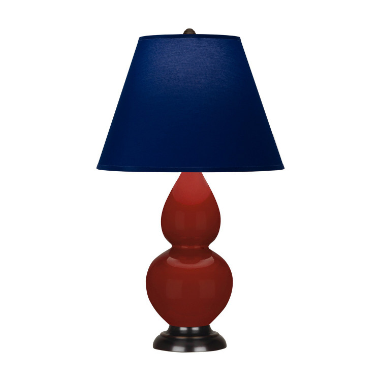 Robert Abbey - OX11N - One Light Accent Lamp - Small Double Gourd - Oxblood Glazed Ceramic w/Deep Patina Bronze