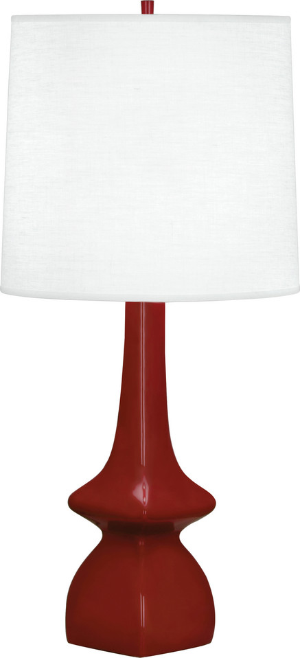 Robert Abbey - OX210 - One Light Table Lamp - Jasmine - Oxblood Glazed Ceramic
