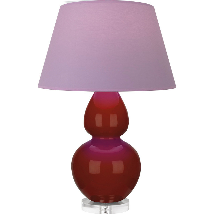 Robert Abbey - OX23L - One Light Table Lamp - Double Gourd - Oxblood Glazed Ceramic w/Lucite