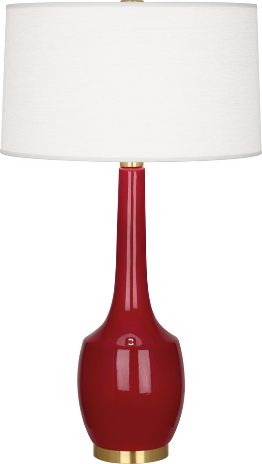 Robert Abbey - OX701 - One Light Table Lamp - Delilah - Oxblood Glazed Ceramic