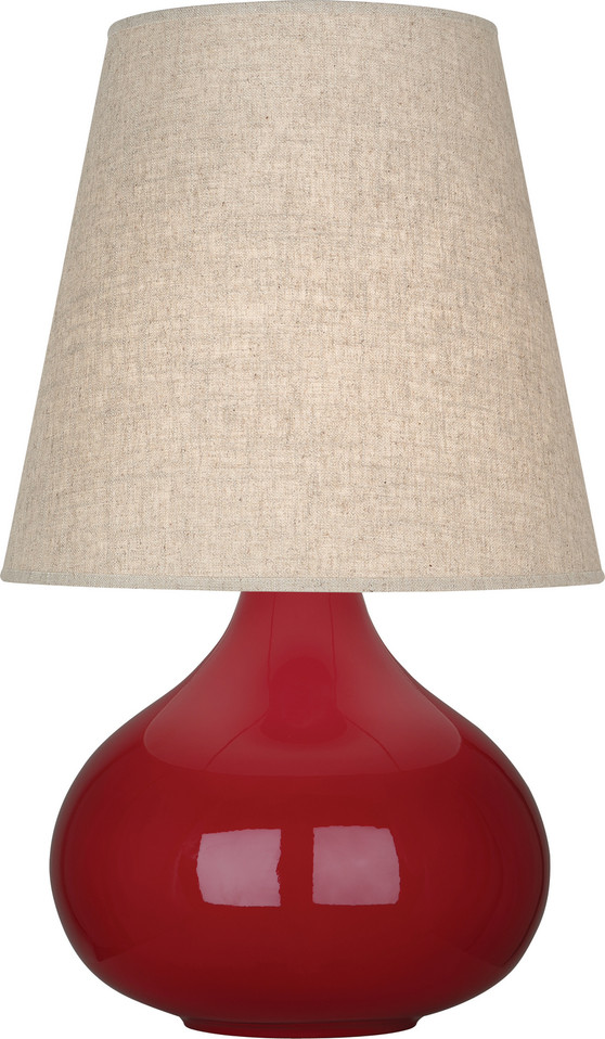 Robert Abbey - OX91 - One Light Accent Lamp - Small June - Oxblood Glazed Ceramic