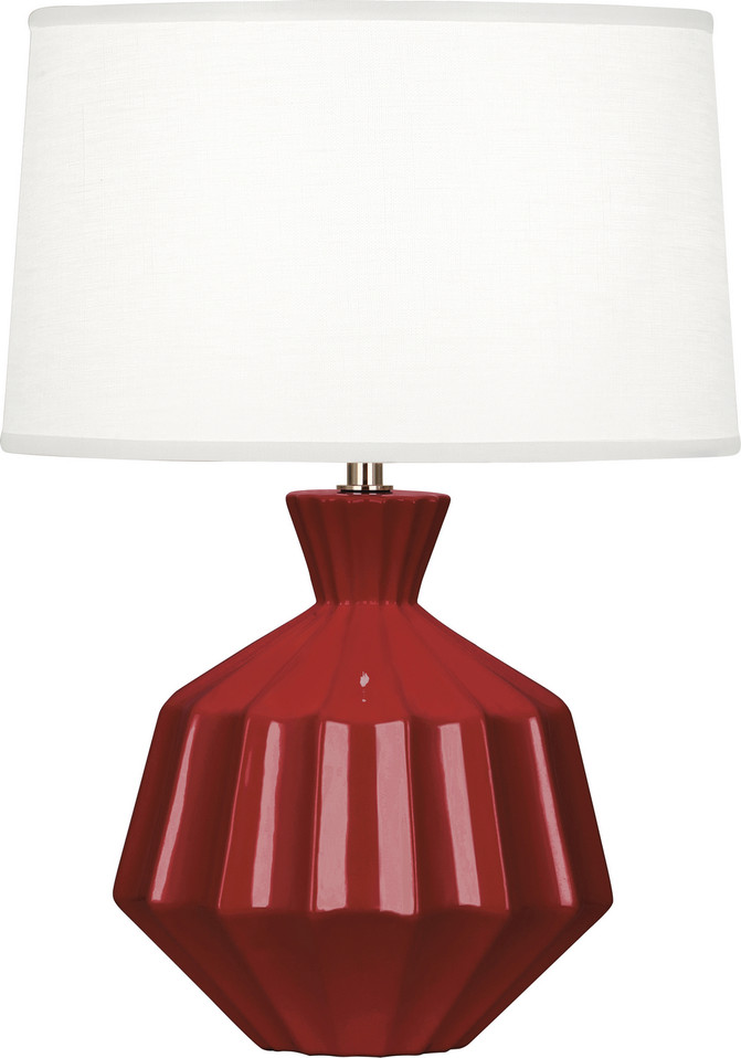 Robert Abbey - OX989 - One Light Accent Lamp - Small Orion - Oxblood Glazed Ceramic