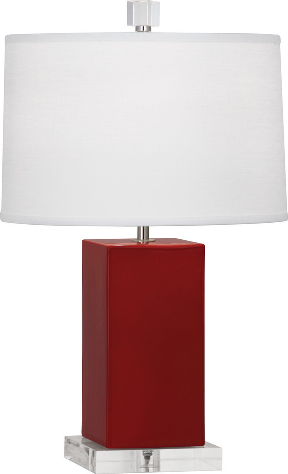 Robert Abbey - OX990 - One Light Accent Lamp - Small Harvey - Oxblood Glazed Ceramic