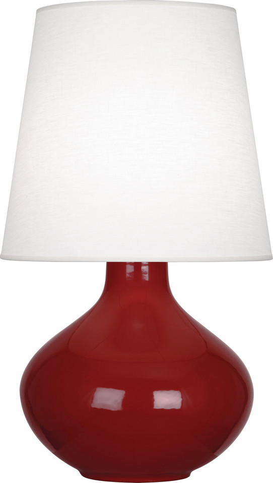 Robert Abbey - OX993 - One Light Table Lamp - June - Oxblood Glazed Ceramic
