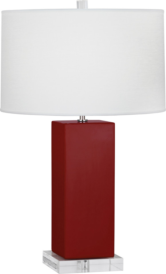 Robert Abbey - OX995 - One Light Table Lamp - Harvey - Oxblood Glazed Ceramic