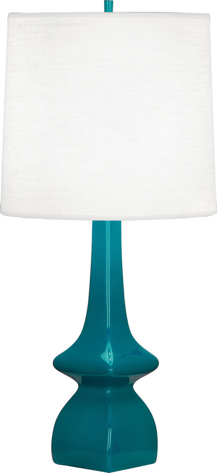 Robert Abbey - PC210 - One Light Table Lamp - Jasmine - Peacock Glazed Ceramic