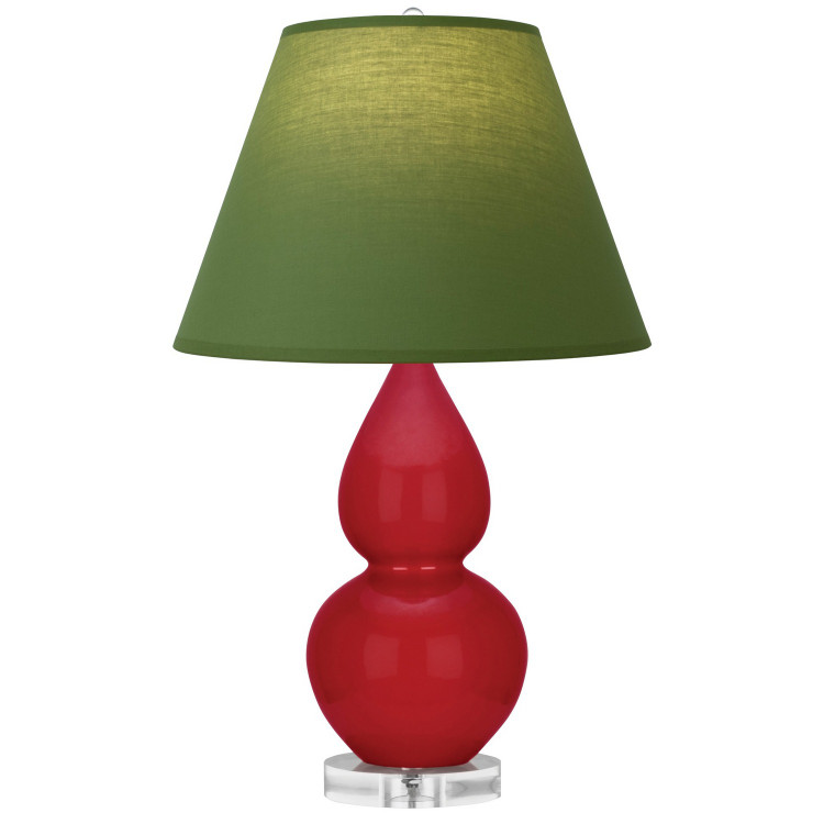 Robert Abbey - RR13G - One Light Accent Lamp - Small Double Gourd - Ruby Red Glazed Ceramic w/Lucite
