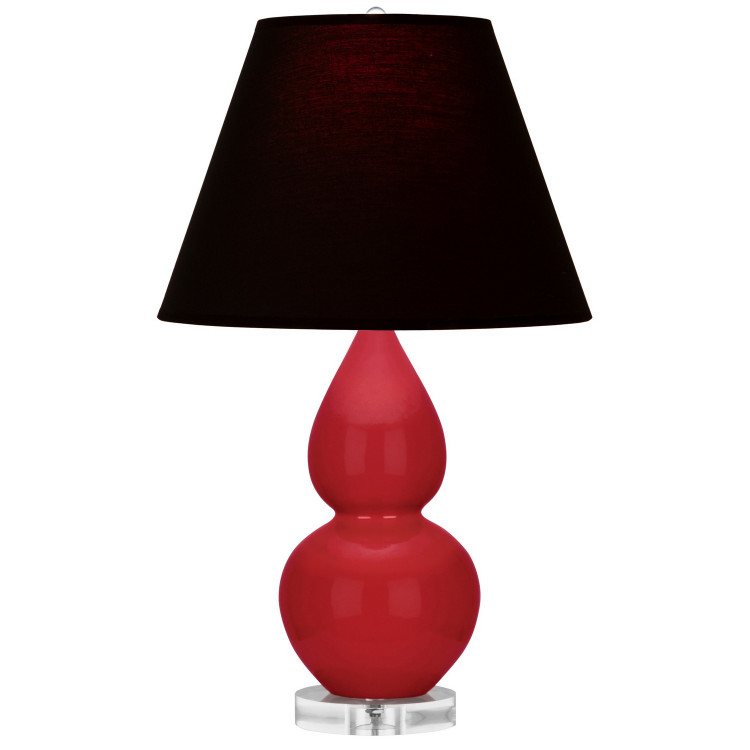 Robert Abbey - RR13K - One Light Accent Lamp - Small Double Gourd - Ruby Red Glazed Ceramic w/Lucite