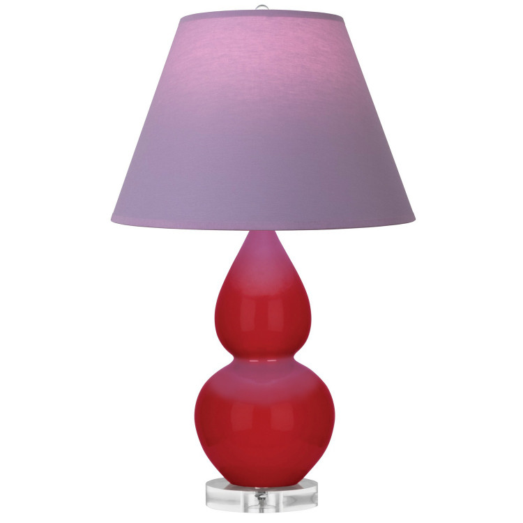 Robert Abbey - RR13L - One Light Accent Lamp - Small Double Gourd - Ruby Red Glazed Ceramic w/Lucite
