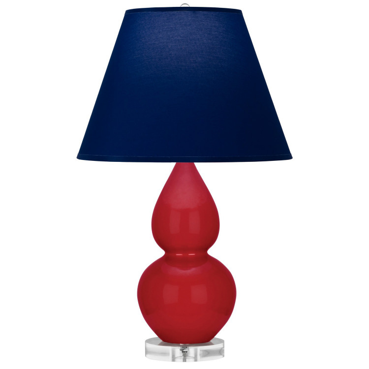 Robert Abbey - RR13N - One Light Accent Lamp - Small Double Gourd - Ruby Red Glazed Ceramic w/Lucite