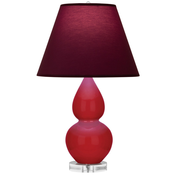 Robert Abbey - RR13P - One Light Accent Lamp - Small Double Gourd - Ruby Red Glazed Ceramic w/Lucite