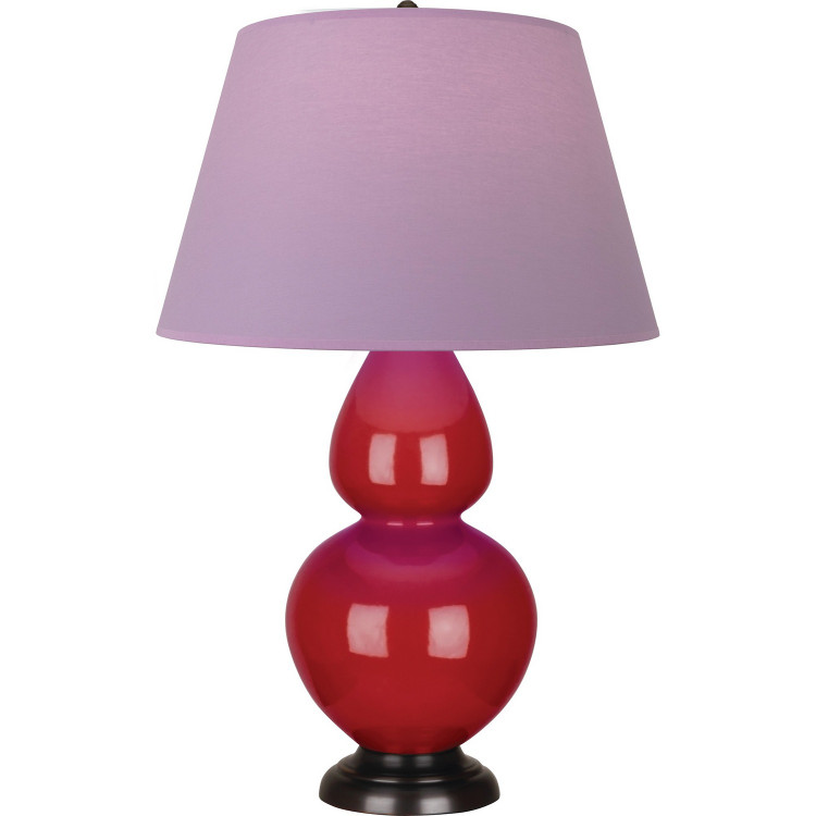 Robert Abbey - RR21L - One Light Table Lamp - Double Gourd - Ruby Red Glazed Ceramic w/Deep Patina Bronze