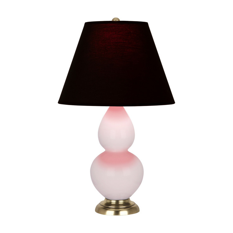 Robert Abbey - RW10K - One Light Accent Lamp - Small Double Gourd - Rose Water Glazed Ceramic w/Antique Natural Brass