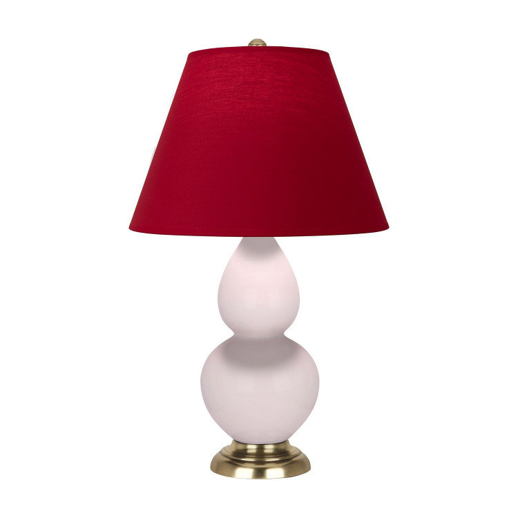 Robert Abbey - RW10R - One Light Accent Lamp - Small Double Gourd - Rose Water Glazed Ceramic w/Antique Natural Brass
