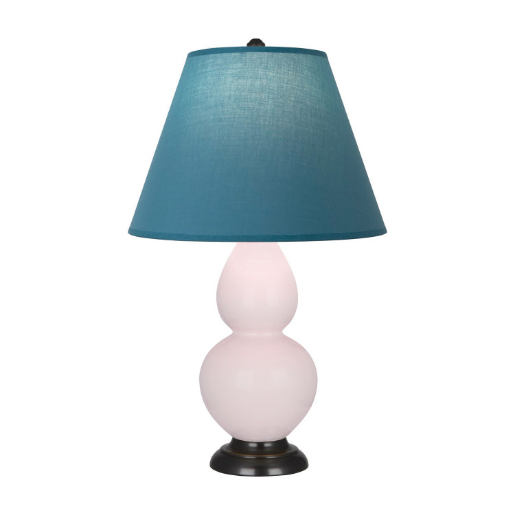 Robert Abbey - RW11B - One Light Accent Lamp - Small Double Gourd - Rose Water Glazed Ceramic w/Deep Patina Bronze