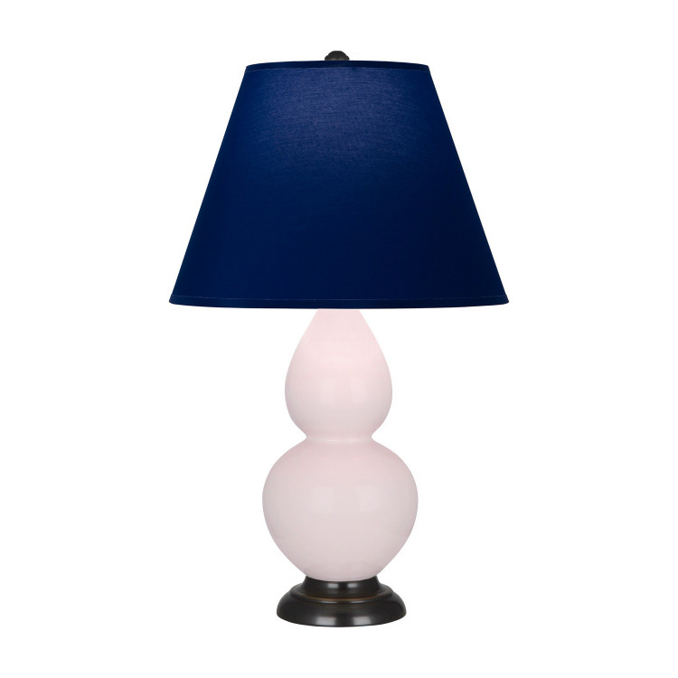 Robert Abbey - RW11N - One Light Accent Lamp - Small Double Gourd - Rose Water Glazed Ceramic w/Deep Patina Bronze