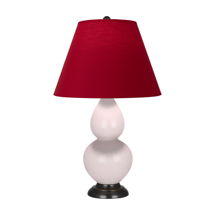 Robert Abbey - RW11R - One Light Accent Lamp - Small Double Gourd - Rose Water Glazed Ceramic w/Deep Patina Bronze