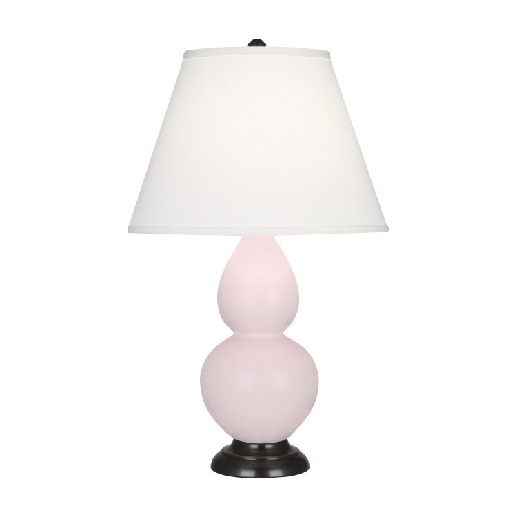 Robert Abbey - RW11X - One Light Accent Lamp - Small Double Gourd - Rose Water Glazed Ceramic w/Deep Patina Bronze