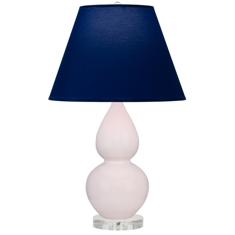 Robert Abbey - RW13N - One Light Accent Lamp - Small Double Gourd - Rose Water Glazed Ceramic w/Lucite