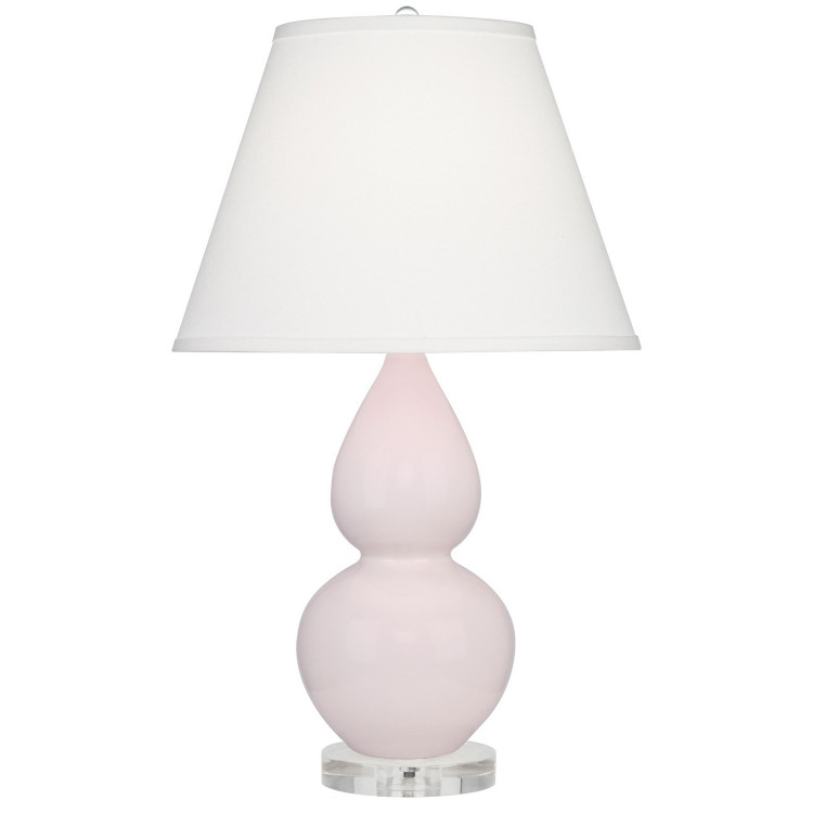 Robert Abbey - RW13X - One Light Accent Lamp - Small Double Gourd - Rose Water Glazed Ceramic w/Lucite