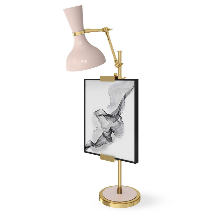 Robert Abbey - RW14RW - One Light Table Easel - Clare - Modern Brass w/Rose Water Painted