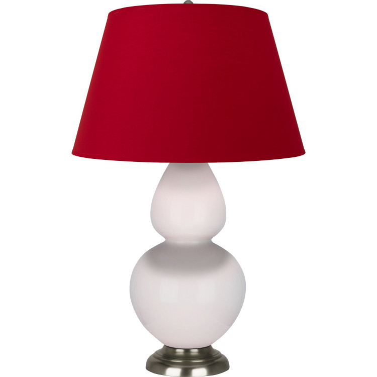 Robert Abbey - RW22R - One Light Table Lamp - Double Gourd - Rose Water Glazed Ceramic w/Antique Silver