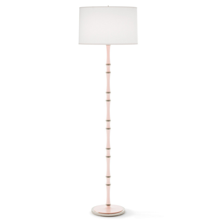 Robert Abbey - RW74 - One Light Floor Lamp - Kane - Rose Water w/Polished Nickel